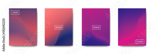 set of abstract background with beautiful gradation color, colorful background for poster flyer banner backdrop.vertical banner.cool fluid background vector illustration