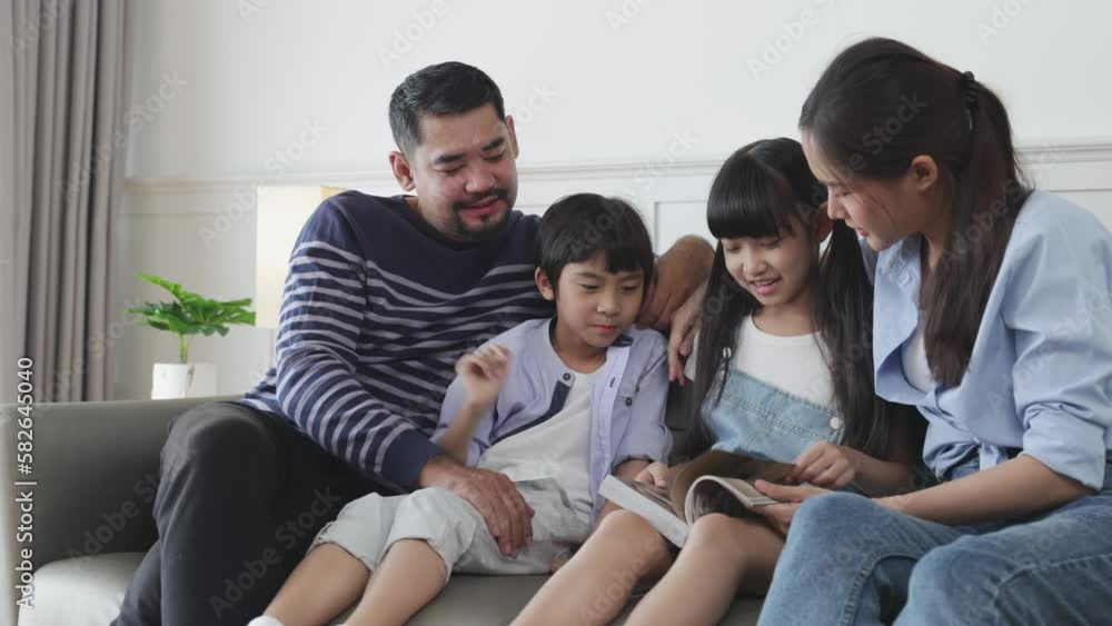 Asian family using tablet, laptop, phone for playing game or movies, relaxing at home for technology lifestyle concept.
Asian family using tablet, laptop, phone for playing game or movies, relaxing at home for technology lifestyle concept.
