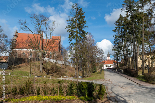 Iława, Poland - February 19, 2023: Gothic Church of the Transfiguration photo
