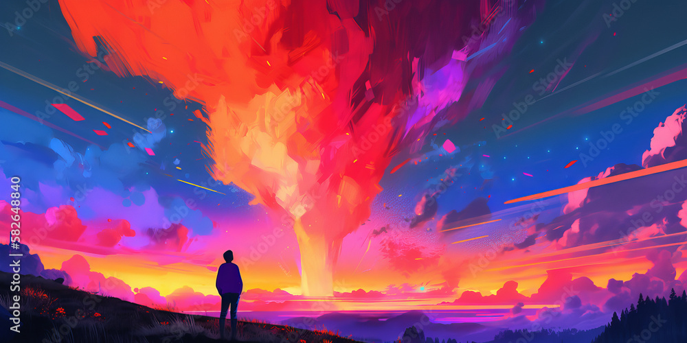 Fototapeta premium explosion of color