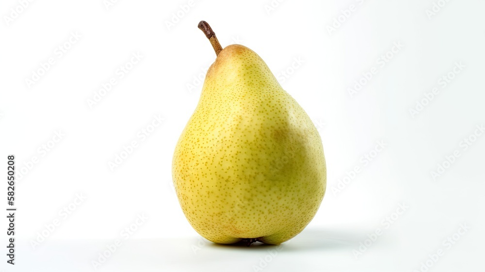 Nashi pear fruit isolated on white background created with generative AI technology Nashi pear fruit isolated on white background created with generative AI technology