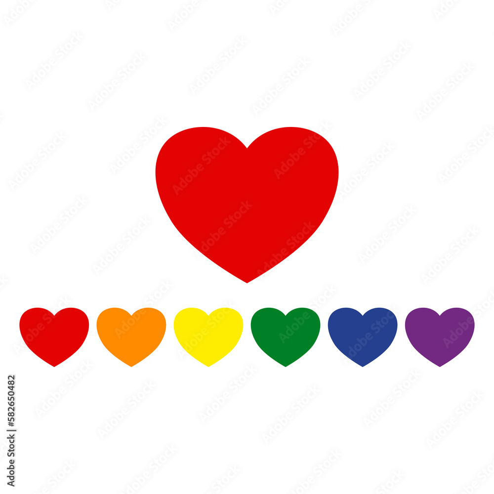 Abstract heart vector lgbt pride flag as texture pattern seamless for web banner or wallpaper and background wallpaper