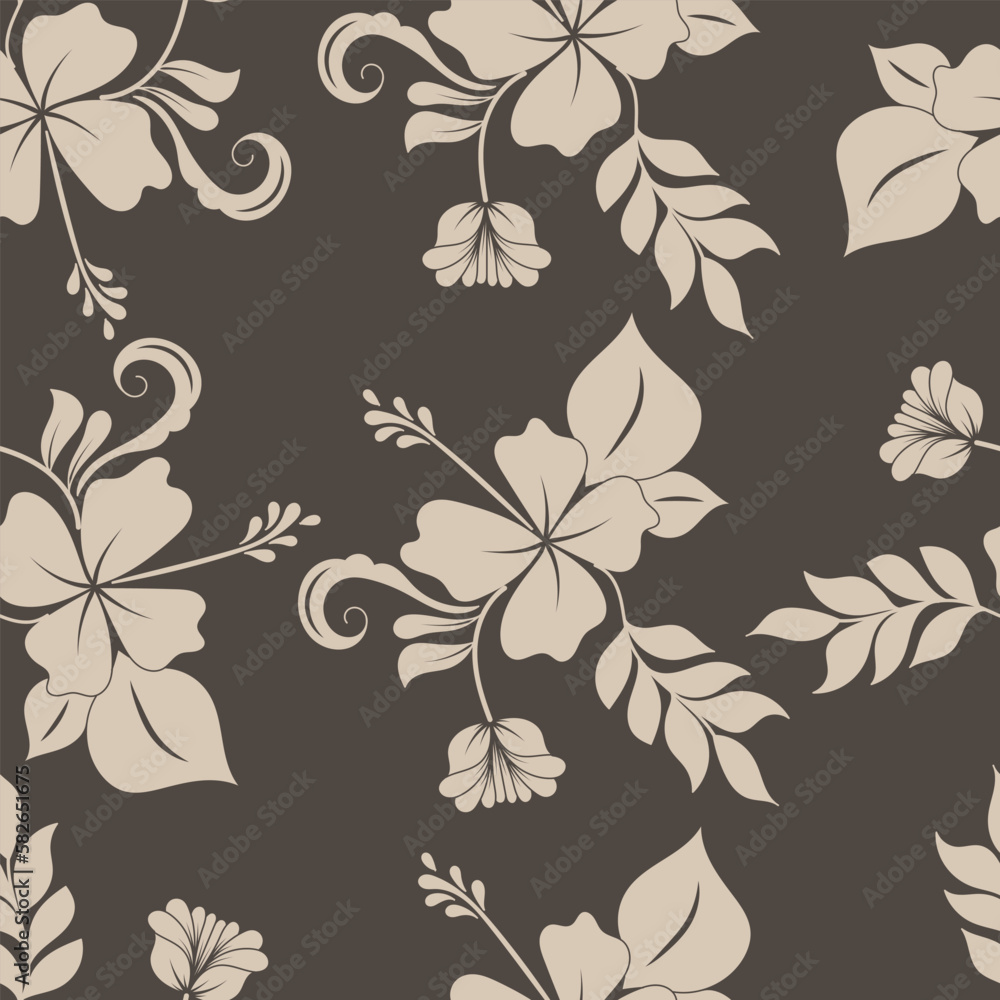 Vector Hawaiian seamless pattern, fashion background