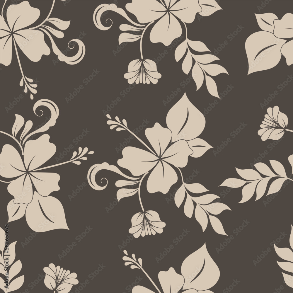 Fototapeta premium Vector Hawaiian seamless pattern, fashion background