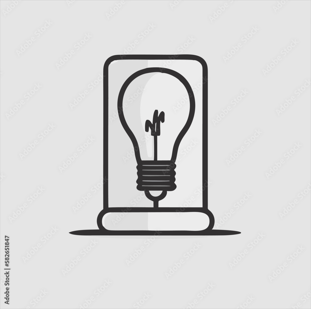 Minimalist simple lamp vector. Light icon minimalistic illustration on gray background. Minimalist simple lamp vector. Light icon minimalistic illustration on gray background.