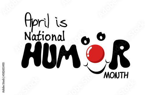 April is National humor month vector illustration, suitable for banner, poster or card campaign