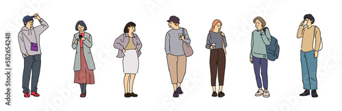 人物 ファッションおしゃれイラスト素材	