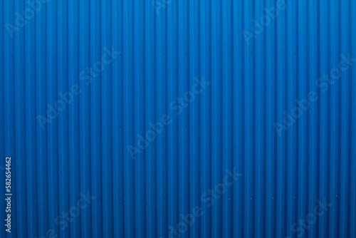 pattern of blue Corrugated Metal Sheet texture surface for roofing. Background and banner concept photo