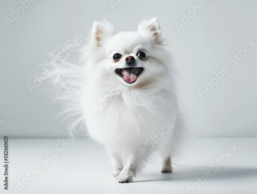 portrait of a puppy, isolated on white background © Kampanat
