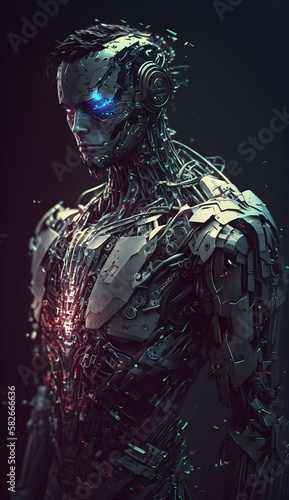 Human robot of the future. Generative AI