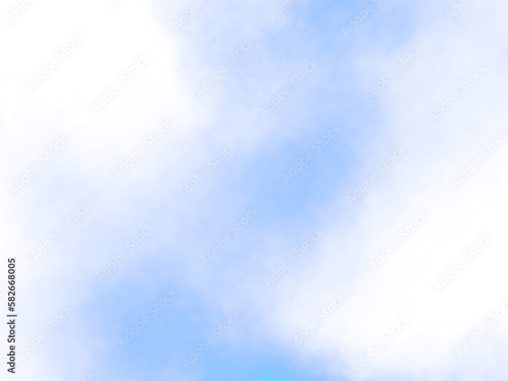 Bright blue mist on a transparent background, used for various graphic elements or photo editing.