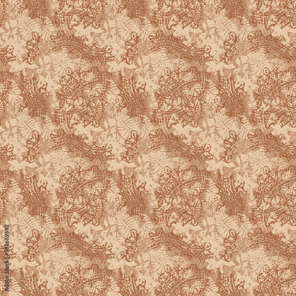 Abstract Boho Halftone Grunge Pattern