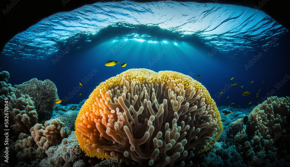 coral reef in the sea