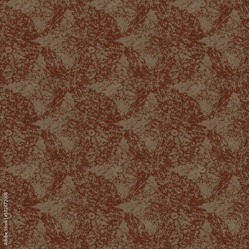 Abstract Boho Halftone Grunge Repeating Pattern.