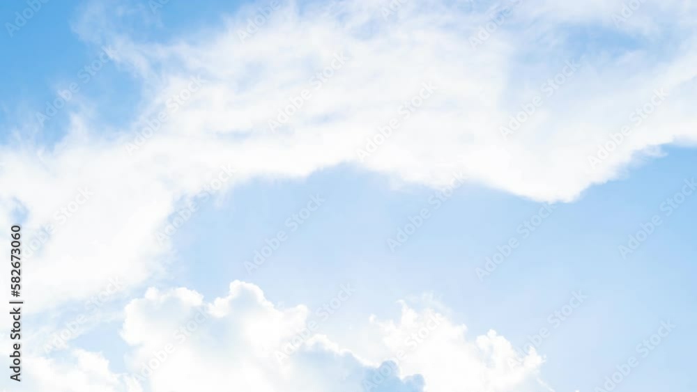 Blue sky white clouds and Beautiful puffy fluffy cumulus cloud, cloudscape background, TimeLapse footage Blue sky white clouds and Beautiful puffy fluffy cumulus cloud, cloudscape background, TimeLapse footage