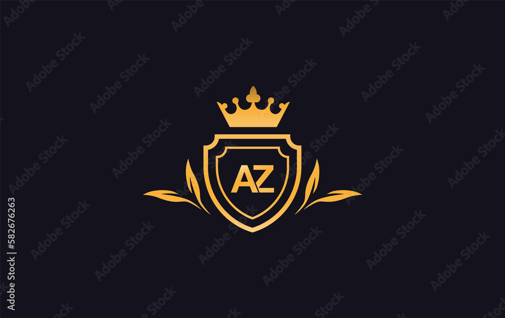 Shield with crown icon and Royal luxury crown monogram symbol. King with laurel wreath queen and crown logo design symbol Shield with crown icon and Royal luxury crown monogram symbol. King with laurel wreath queen and crown logo design symbol