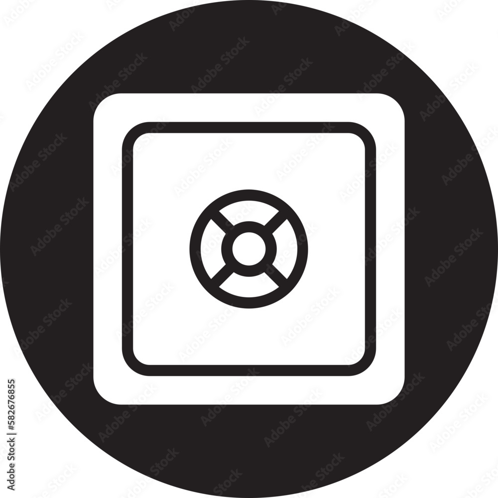 safe box glyph icon safe box glyph icon