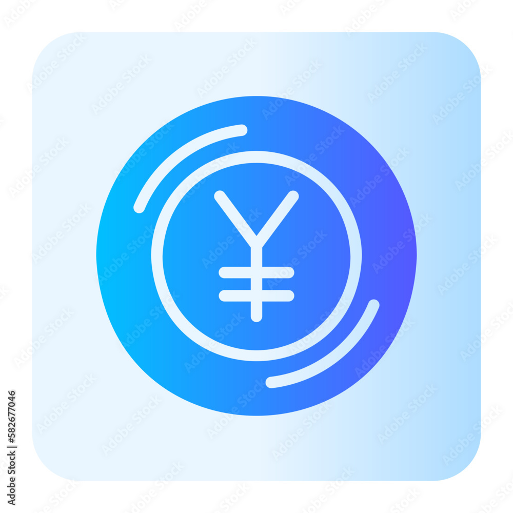 Obraz premium Yuan gradient icon