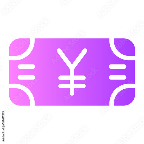 yen gradient icon