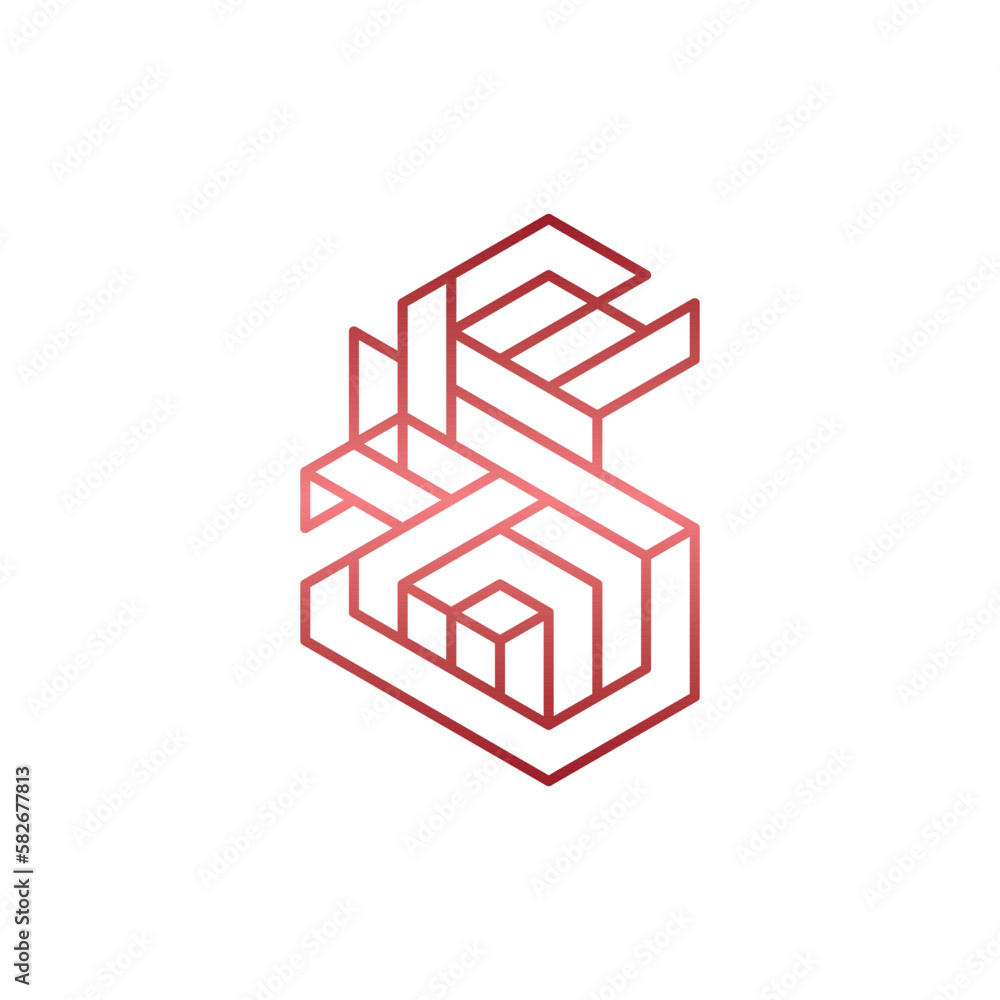 Animal rooster bird geometric line modern logo