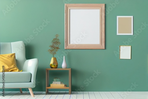 modern interior with a frame