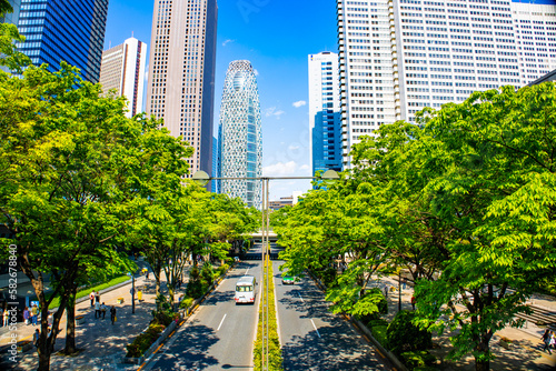downtown city
