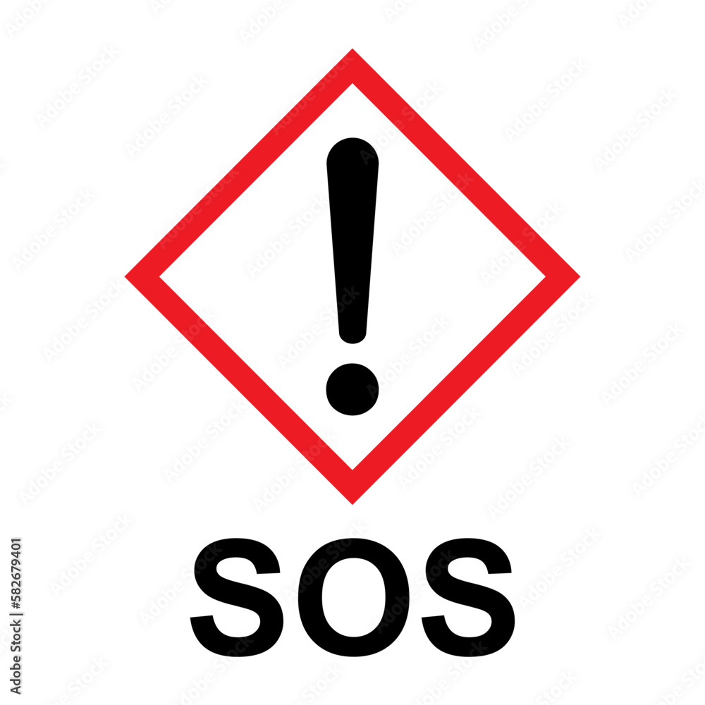 SOS help icon, safety support alert flat design, save vector illustration SOS help icon, safety support alert flat design, save vector illustration