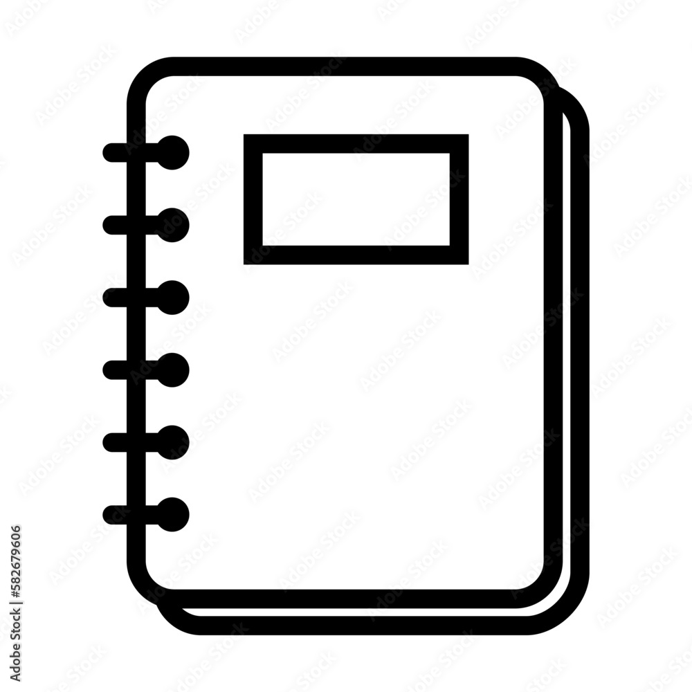 Spiral notebook icon, paper blank page symbol, note web flat vector illustration Spiral notebook icon, paper blank page symbol, note web flat vector illustration