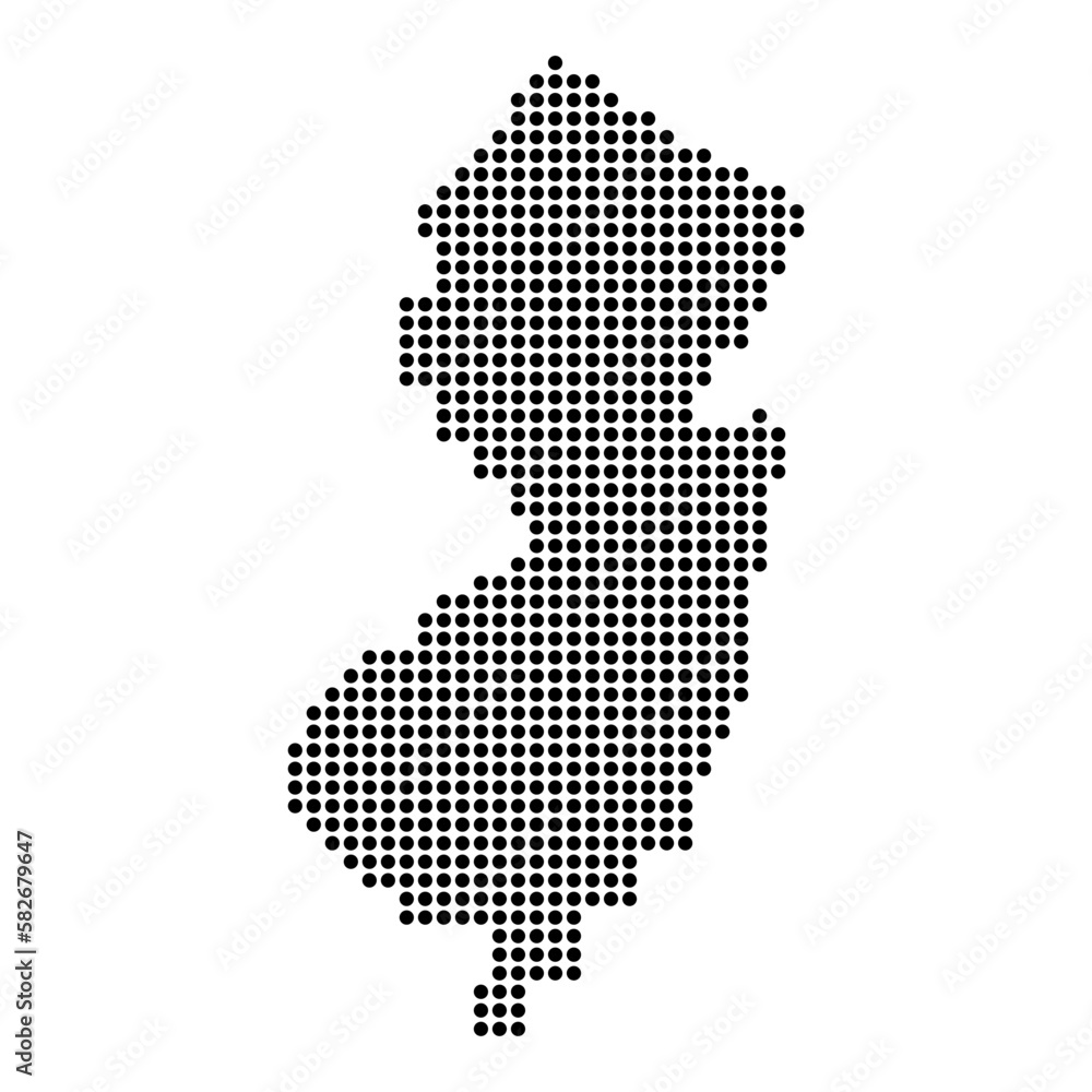 Obraz premium New Jersey map, united states of america. Flat concept icon symbol vector illustration