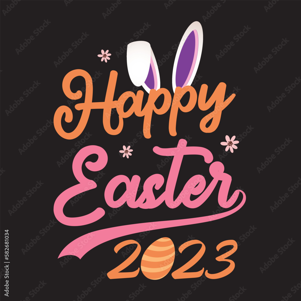 happy easter 2023 ts hirt design graphic template