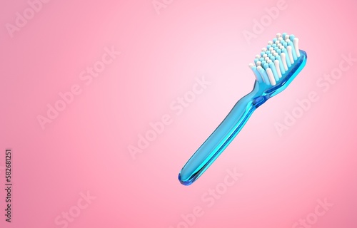 Isolated 3D Toothbrush. 3D Illustration