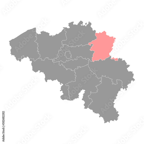 Limburg Province map, Provinces of Belgium. Vector illustration.