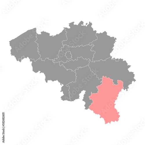 Luxembourg province map  Belgium provinces. Vector illustration.