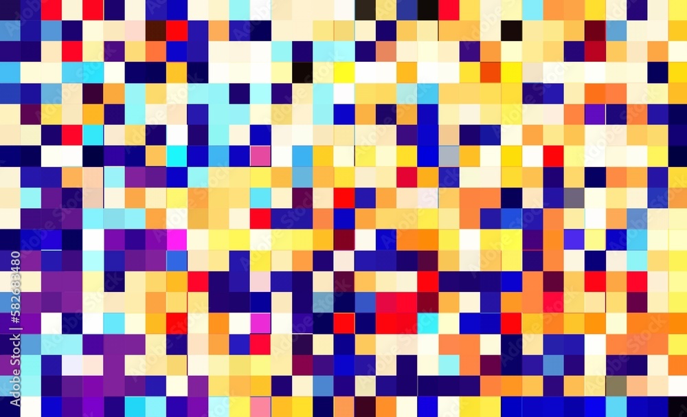 Fototapeta premium Digital abstract graphic artwork. Vibrant glitch texture. Artwork with deconstructed shapes and graphics elements.