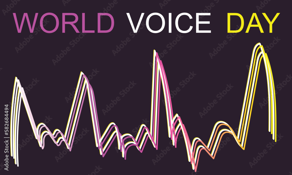 World Voice Day. Template for background, banner, card, poster 