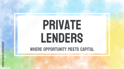 Private Lenders: Individuals or organizations lending money to borrowers.