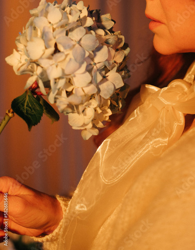 person with a flower