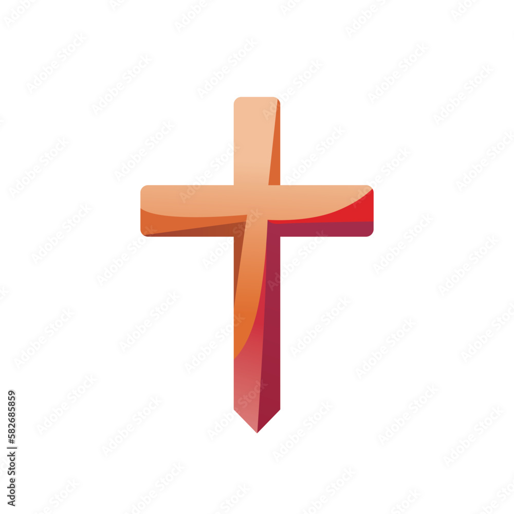 Religious cross on a white background. Christianity logo. . Vector illustration Religious cross on a white background. Christianity logo. . Vector illustration