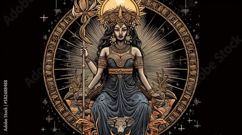 Egyptian Goddess Isis - Goddess of magic and fertility photo