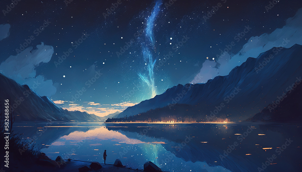 a calm and relax place on earth, beautiful anime artwork, generative ai technolgy a calm and relax place on earth, beautiful anime artwork, generative ai technolgy