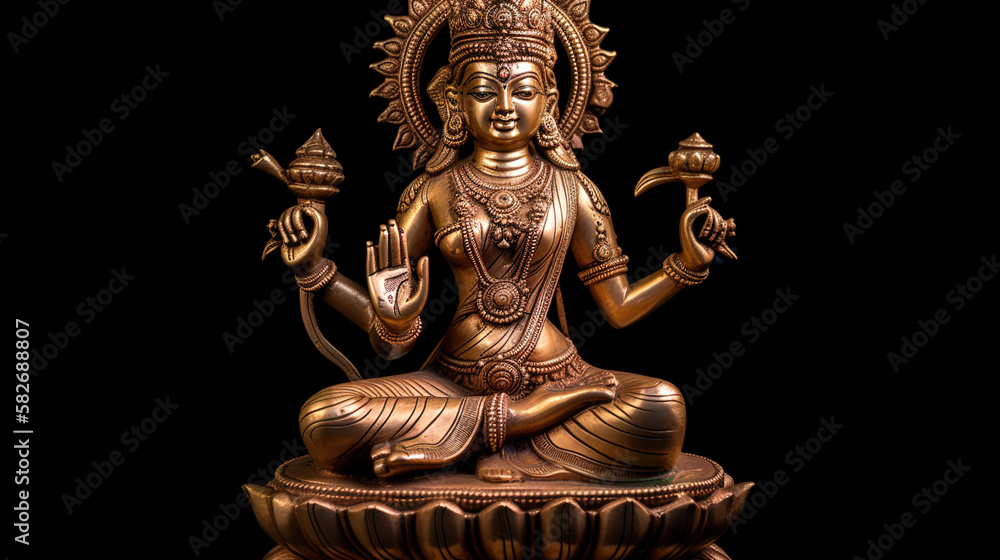 Hindu Goddess Lakshmi - Goddess of wealth and fortune Hindu Goddess Lakshmi - Goddess of wealth and fortune