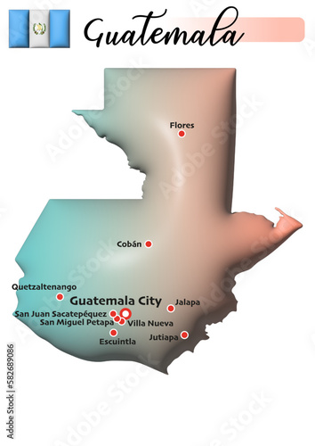 Guatemala, Fläche und Flagge