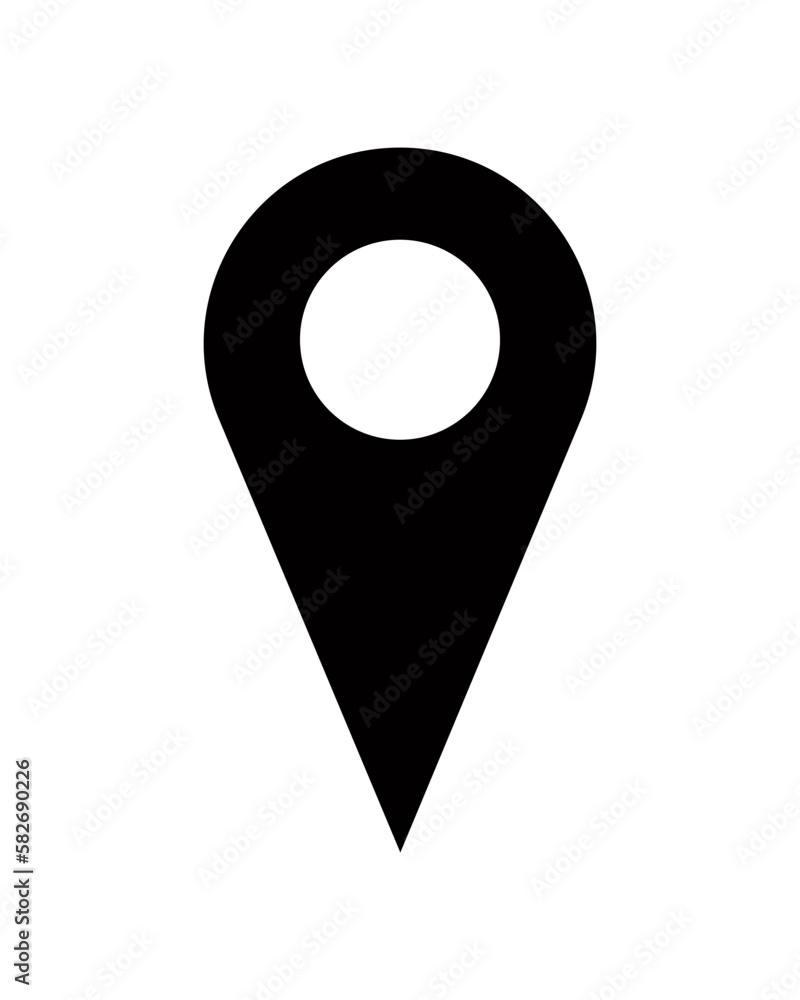 vector icon of simple forms of point of location. vector icon of simple forms of point of location.