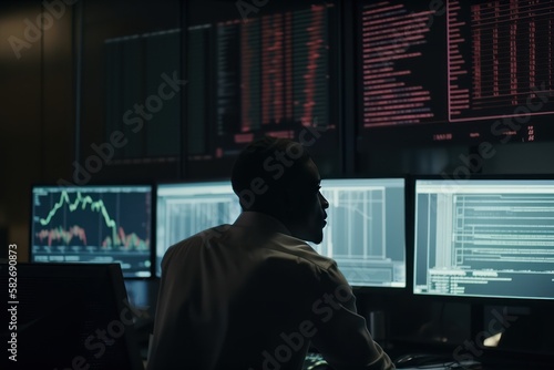 Stock market monitors, generative AI