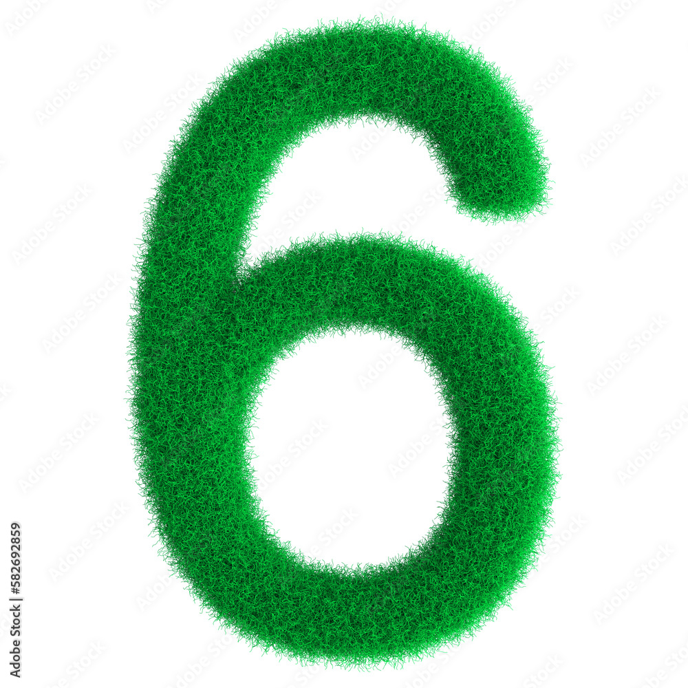 Number Grass 3D Render Number Grass 3D Render