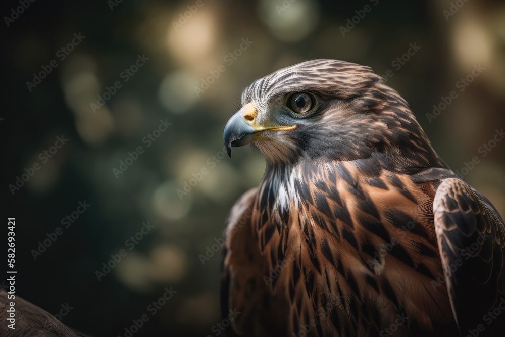 Amazing plumage, wings, eyes, and dignity. Generative AI Amazing plumage, wings, eyes, and dignity. Generative AI