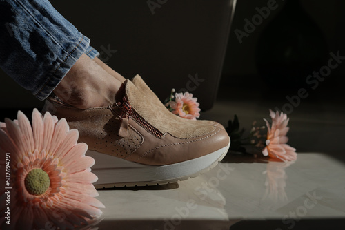  Sneakers woman shoes a footwear spring collection photo