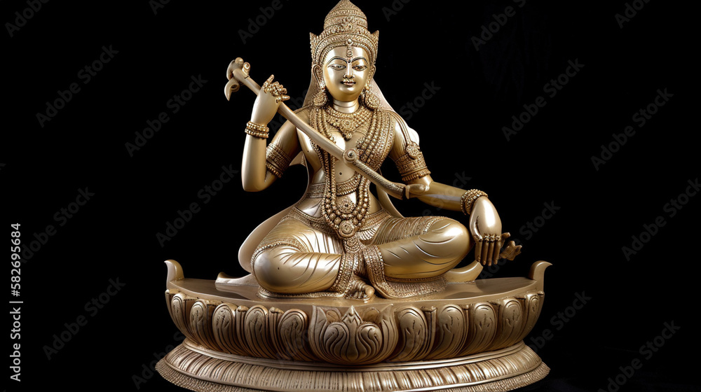 Hindu Goddess Saraswati - Goddess of knowledge and arts