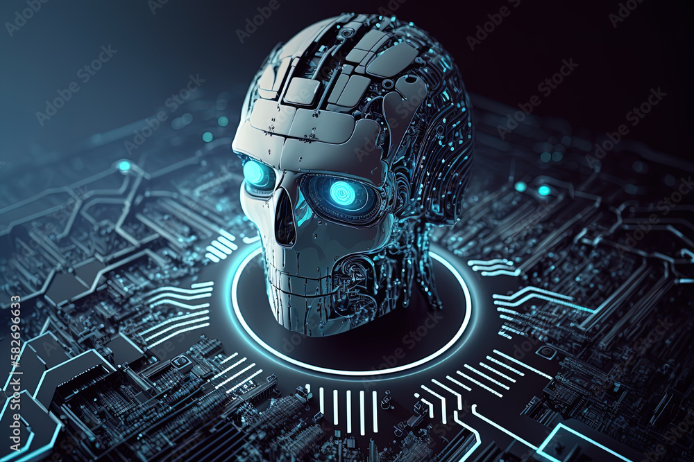 Benefits of AI technology for business operations, robot, artificial