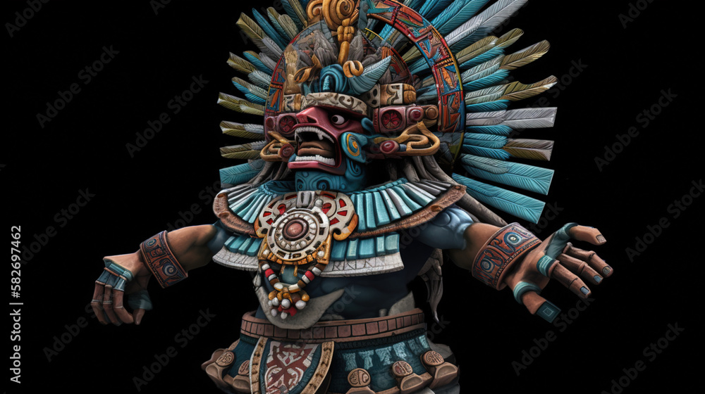 Aztec God Tlaloc - Rain and fertility god